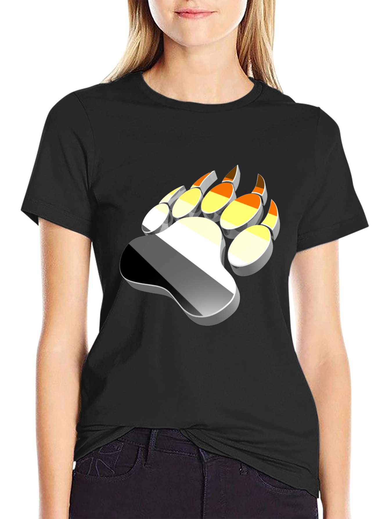 Bear Paw Print T-Shirt - Graphic Tee