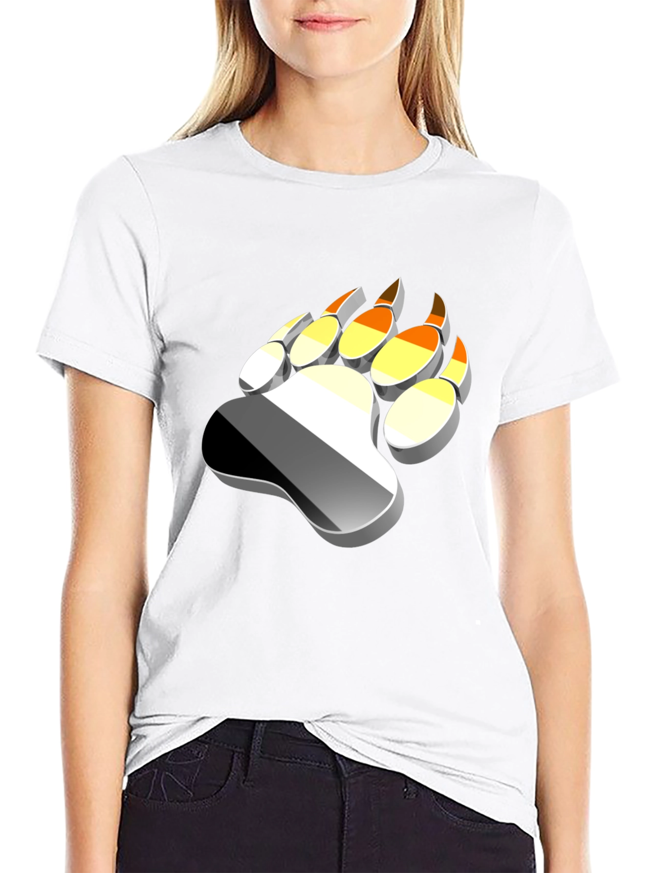 Bear Paw Print T-Shirt - Graphic Tee