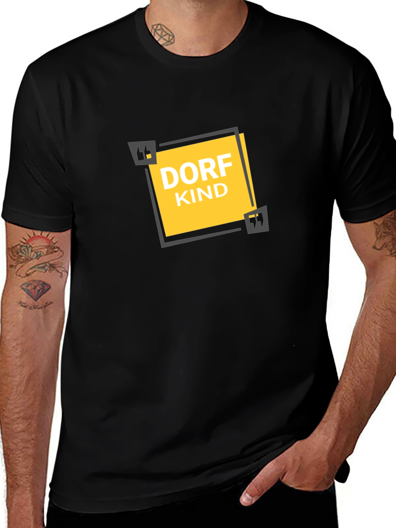 Dorfkind Graphic Tee - Black Cotton T-Shirt