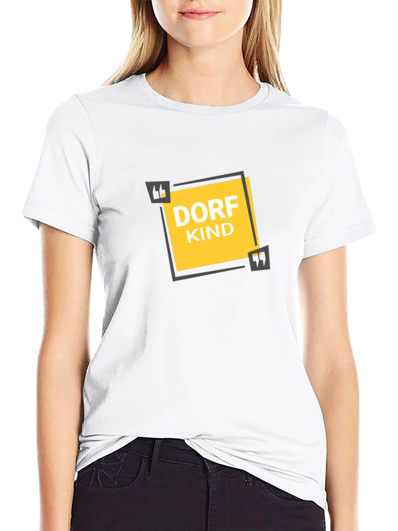 Dorfkind Graphic Tee - Black Cotton T-Shirt