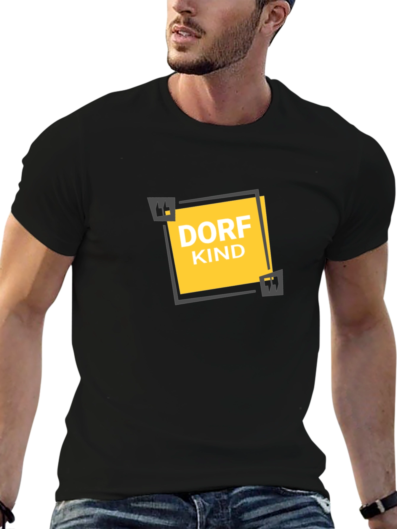 Dorfkind Graphic Tee - Black Cotton T-Shirt