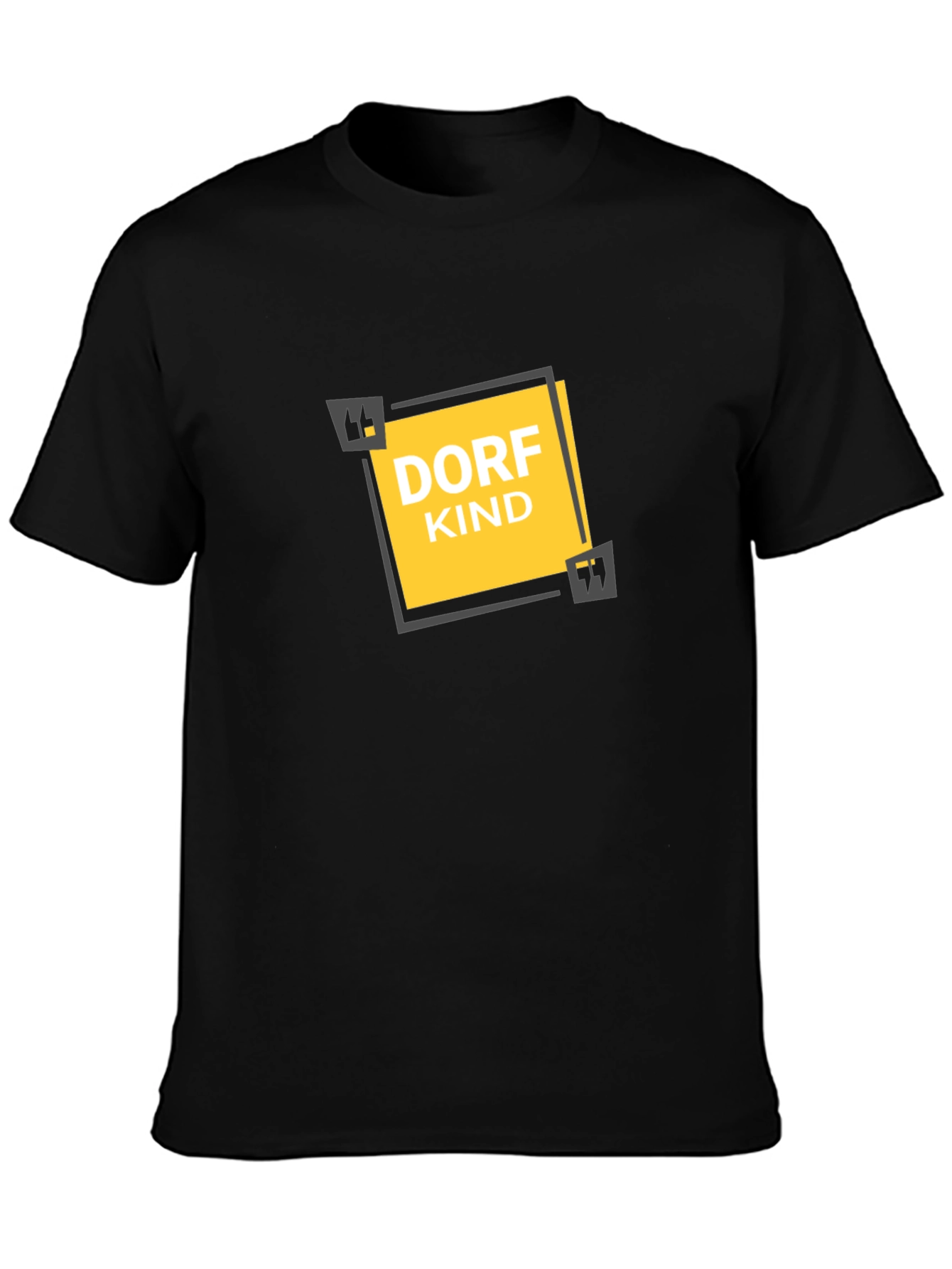 Dorfkind Graphic Tee - Black Cotton T-Shirt