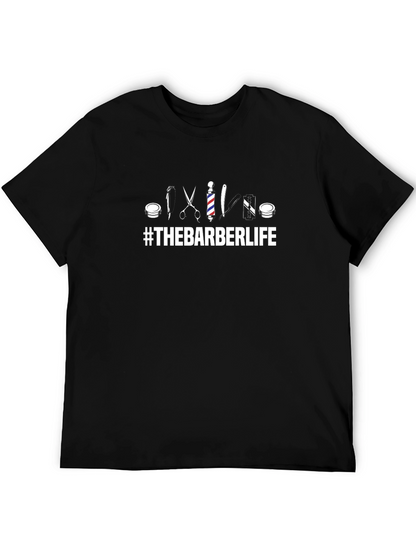 The Barber Life T-Shirt - Black Crew Neck