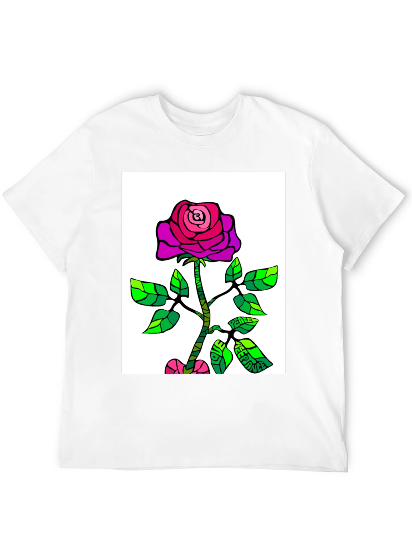 Rose Peace T-Shirt - Unique Graphic Tee