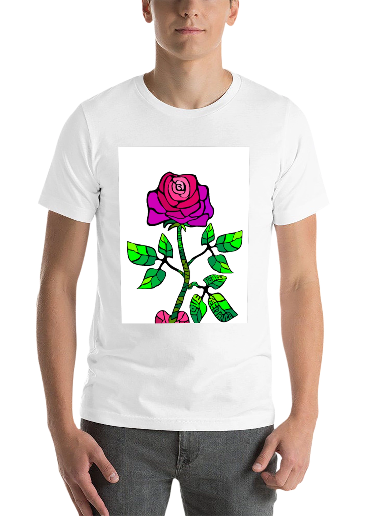 Rose Peace T-Shirt - Unique Graphic Tee