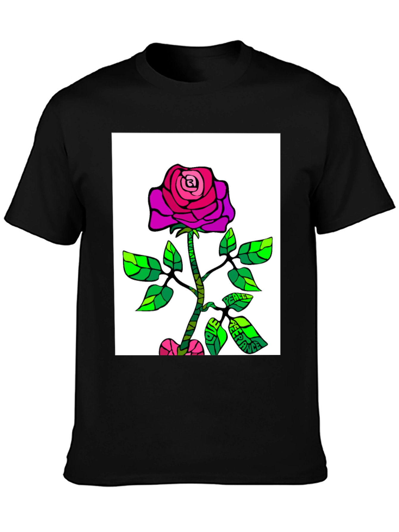 Rose Peace T-Shirt - Unique Graphic Tee