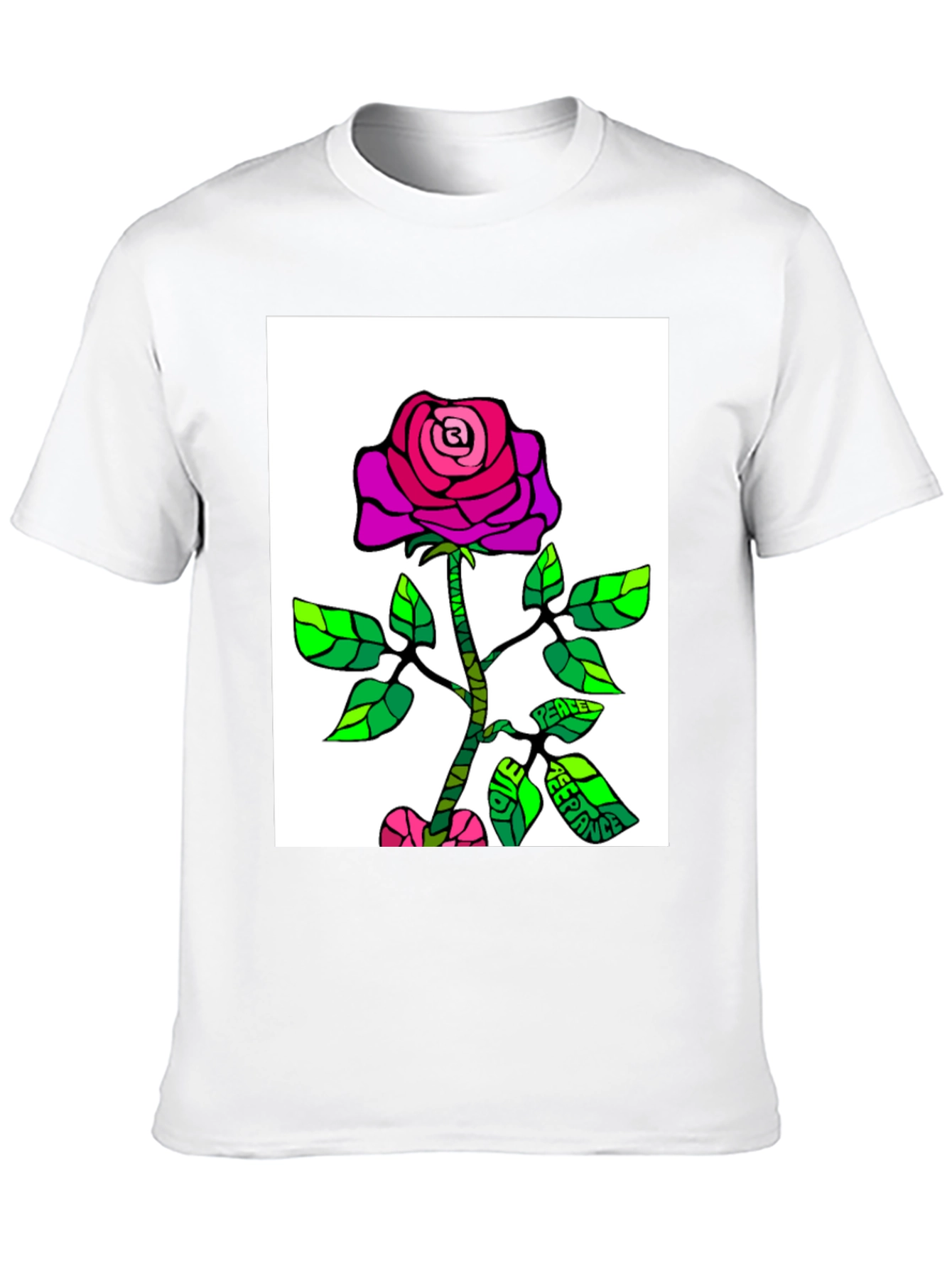 Rose Peace T-Shirt - Unique Graphic Tee