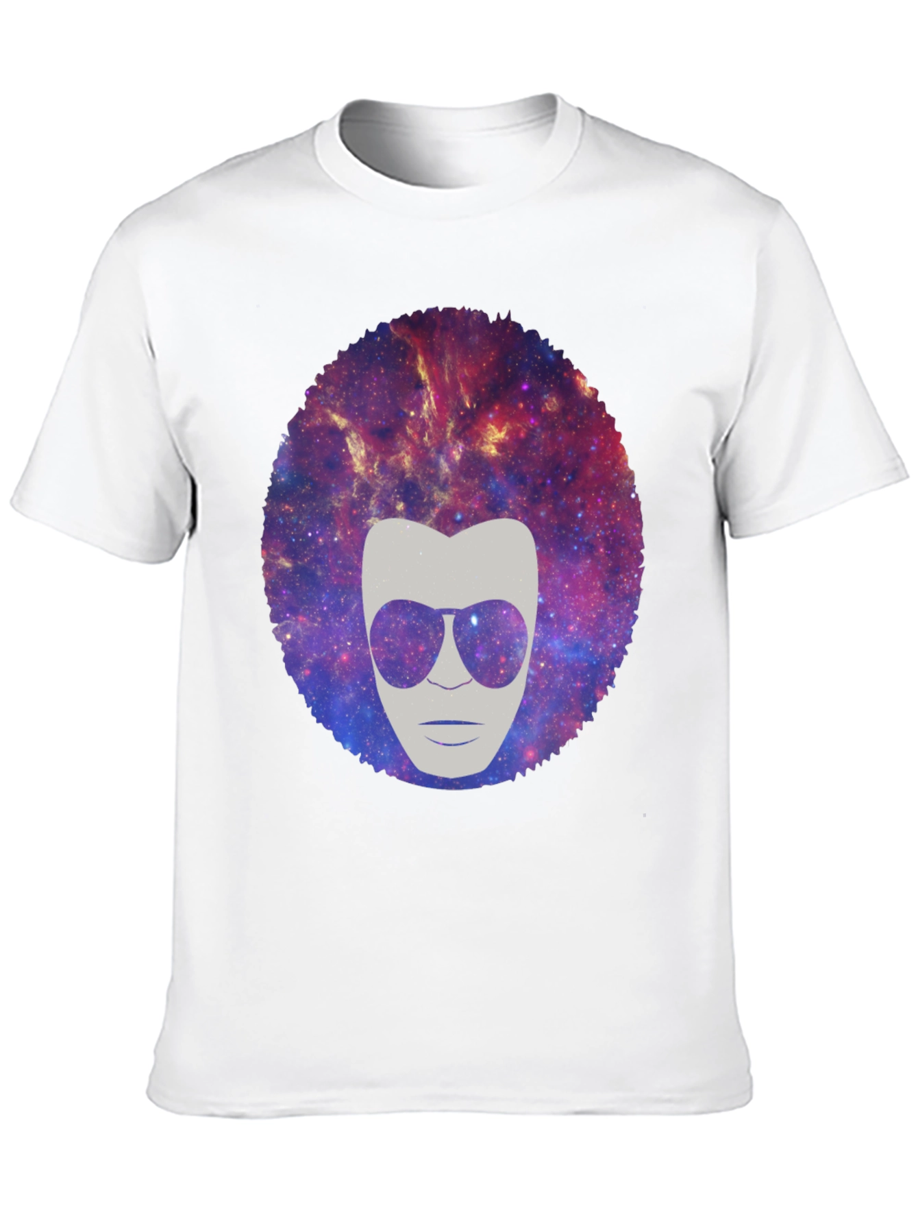 Galaxy Afro Man Graphic Tee - Cool & Unique!