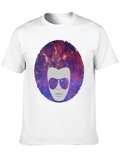 Galaxy Afro Man Graphic Tee - Cool & Unique!