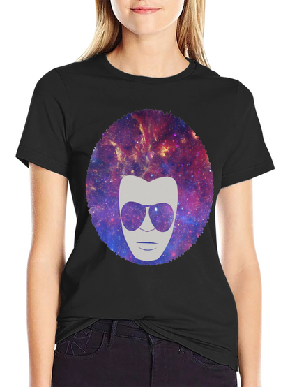 Galaxy Afro Man Graphic Tee - Cool & Unique!