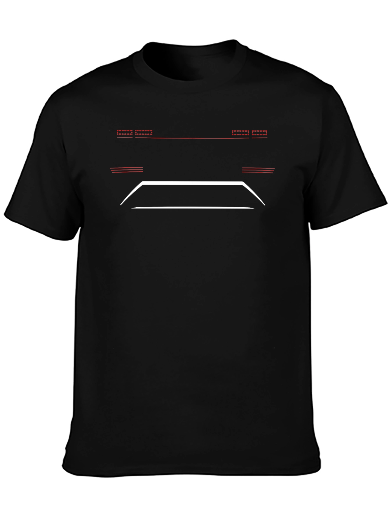 Retro Car Graphic Tee - Black Cotton Blend