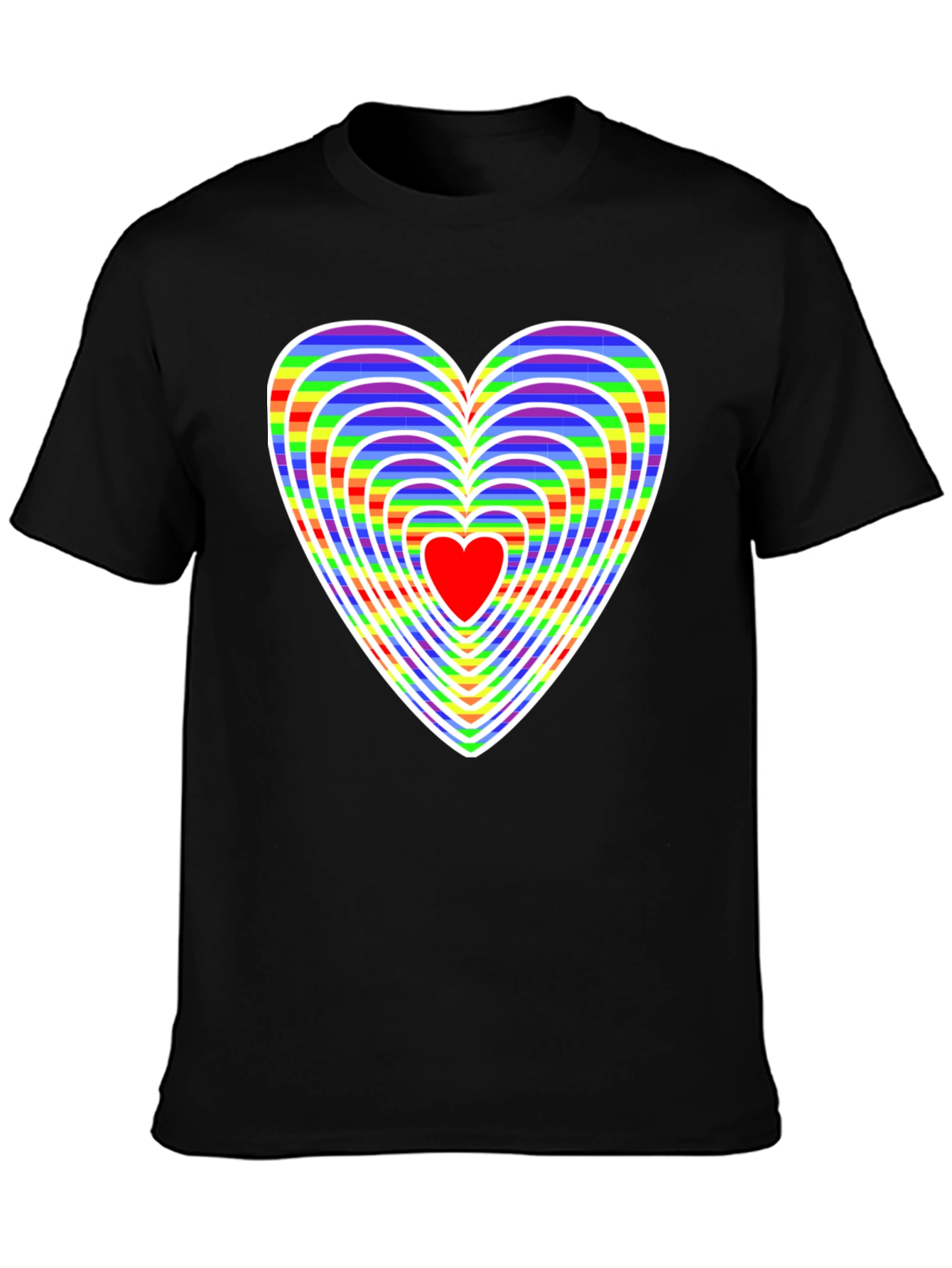 Rainbow Heart Graphic Tee - Love & Pride
