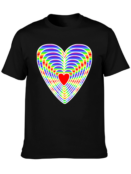 Rainbow Heart Graphic Tee - Love & Pride