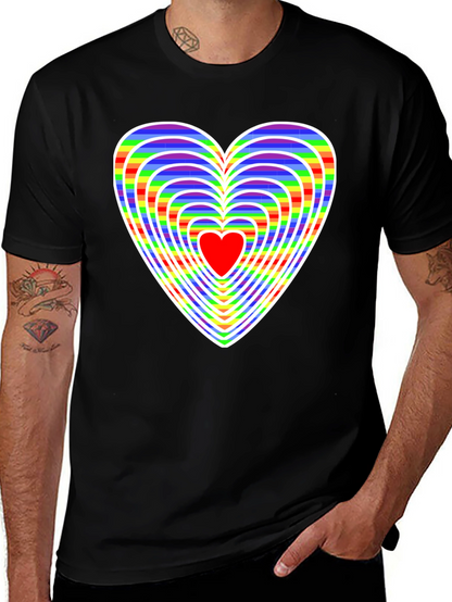 Rainbow Heart Graphic Tee - Love & Pride