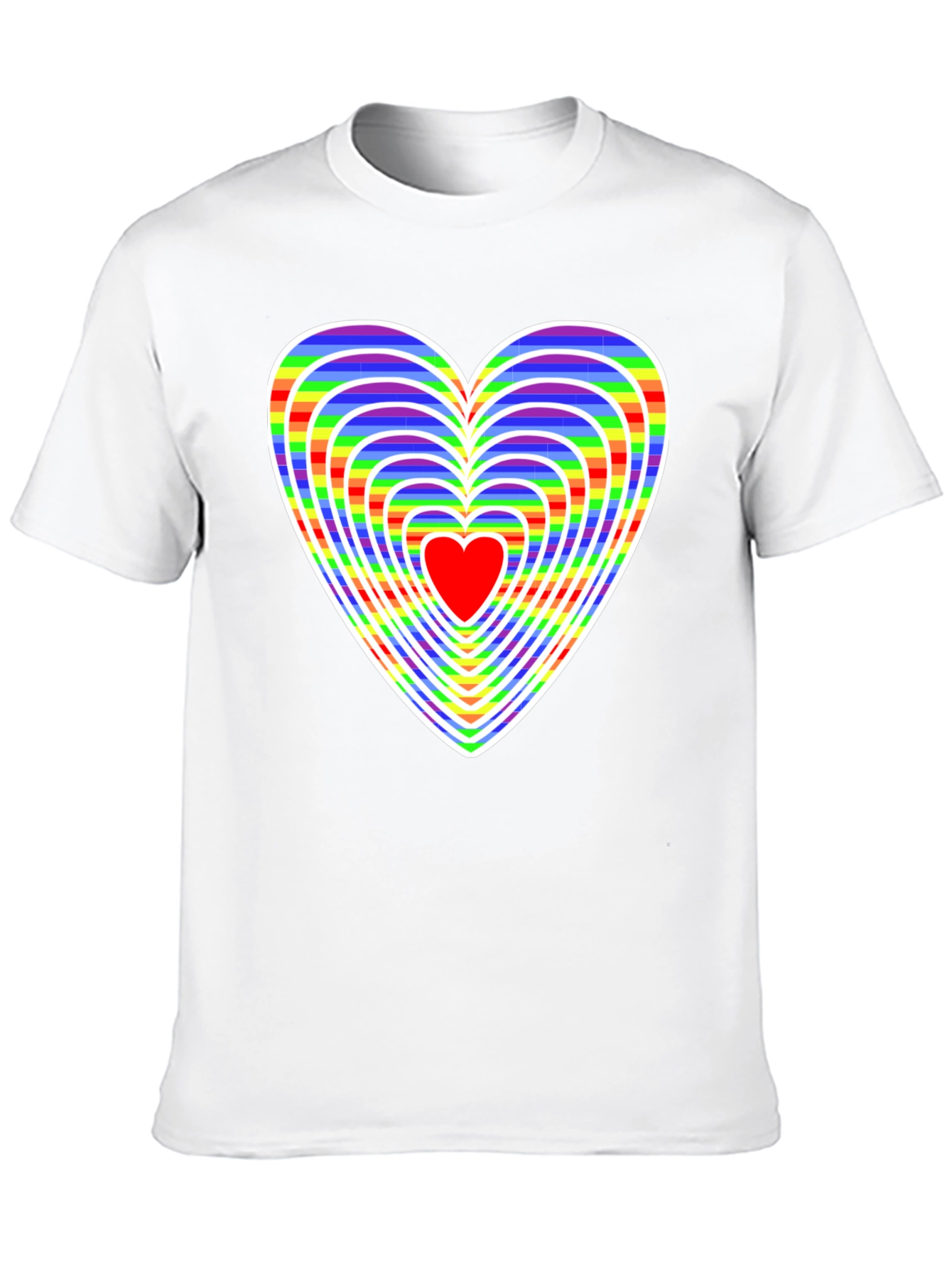 Rainbow Heart Graphic Tee - Love & Pride