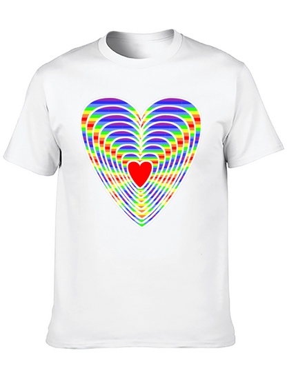 Rainbow Heart Graphic Tee - Love & Pride
