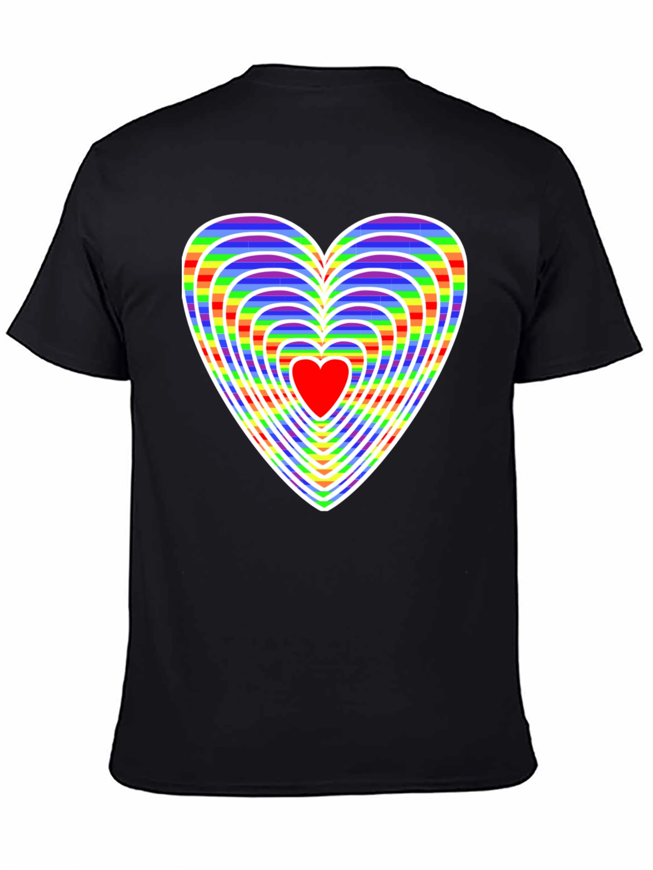 Rainbow Heart Graphic Tee - Love & Pride
