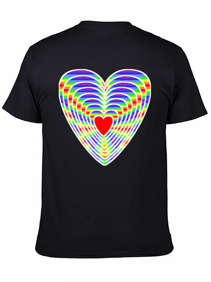 Rainbow Heart Graphic Tee - Love & Pride