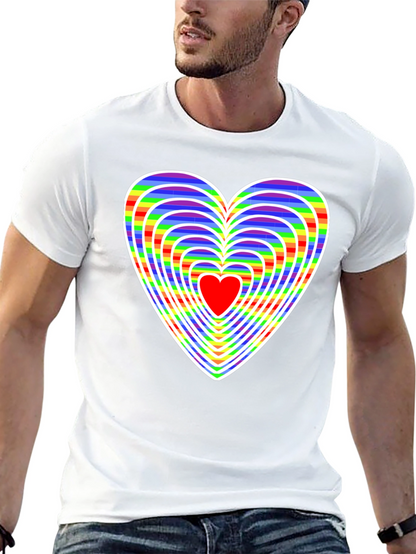 Rainbow Heart Graphic Tee - Love & Pride