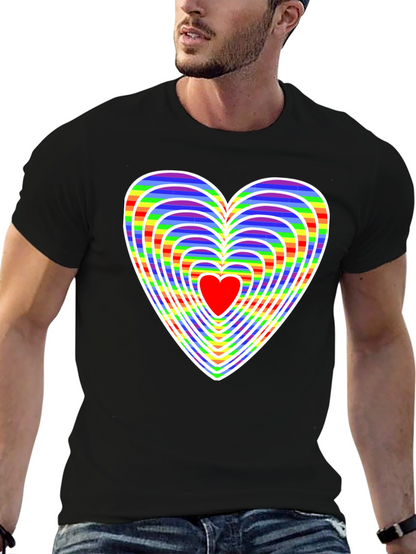 Rainbow Heart Graphic Tee - Love & Pride