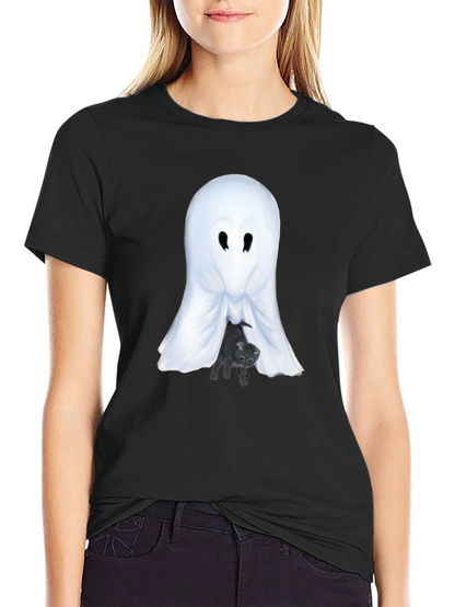 Ghost and Kitten Graphic T-Shirt