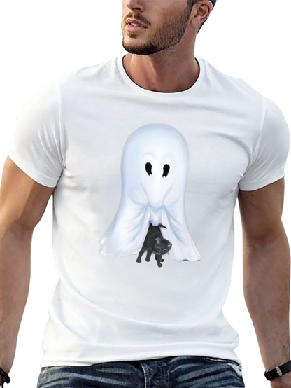 Ghost and Kitten Graphic T-Shirt