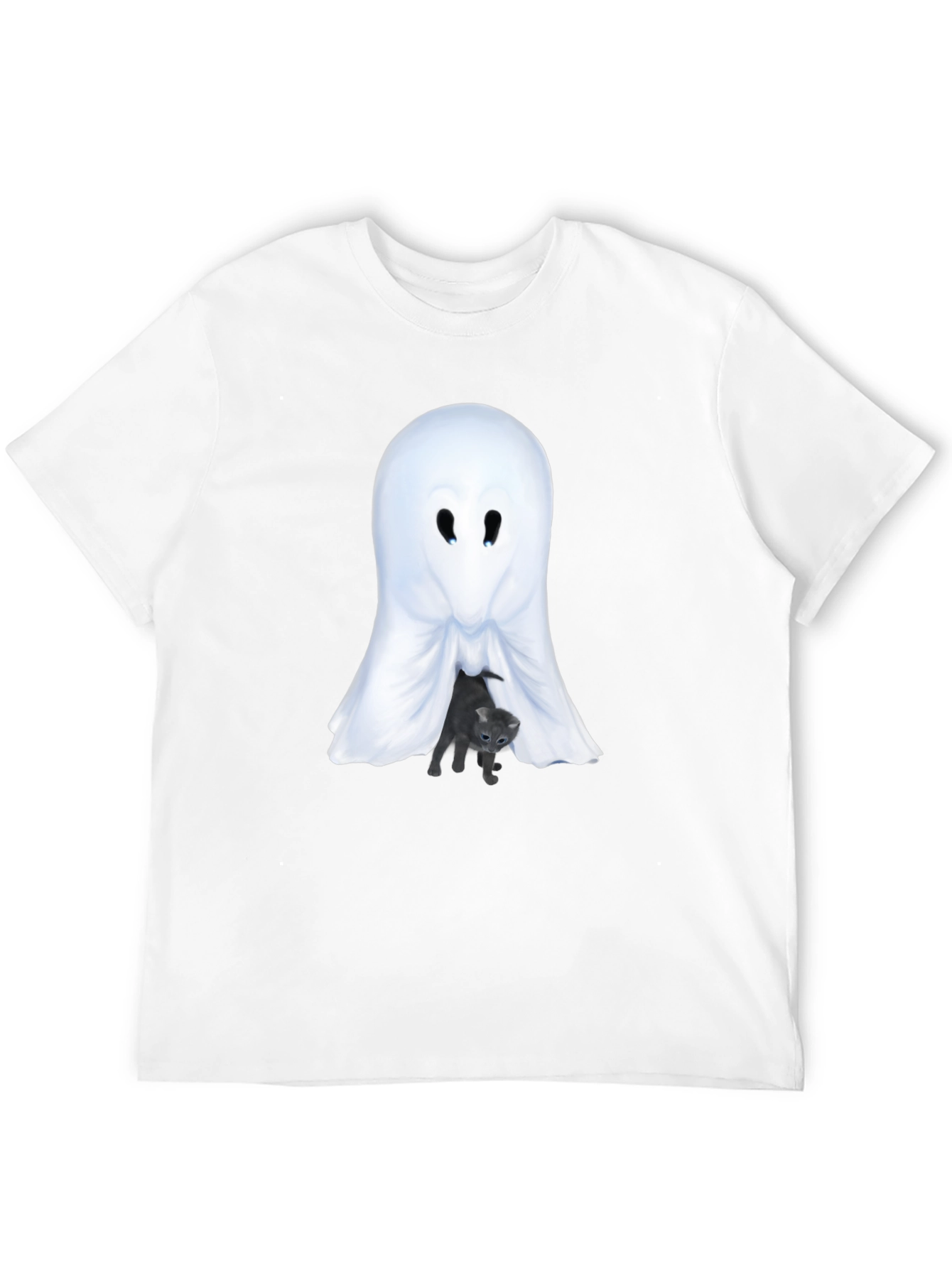Ghost and Kitten Graphic T-Shirt