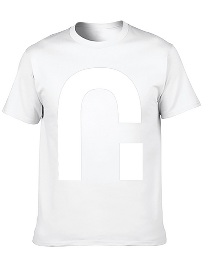 Modern Graphic Tee - Bold White Logo on Black