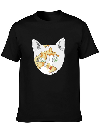 Cat Head Graphic T-Shirt