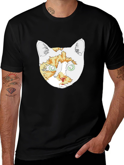 Cat Head Graphic T-Shirt