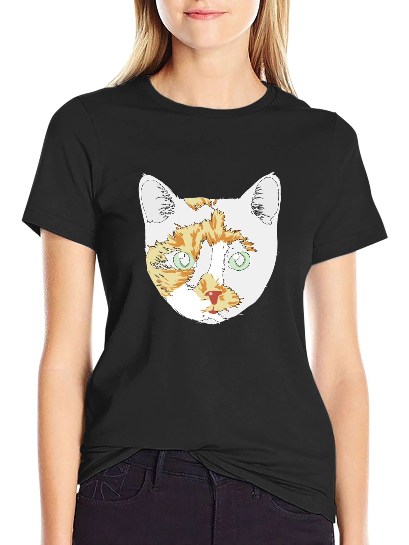 Cat Head Graphic T-Shirt