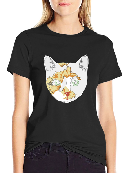 Cat Head Graphic T-Shirt