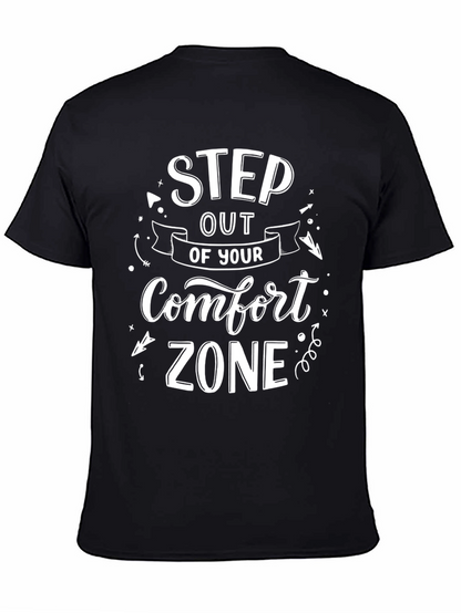 Step Out of Your Comfort Zone Black T-Shirt