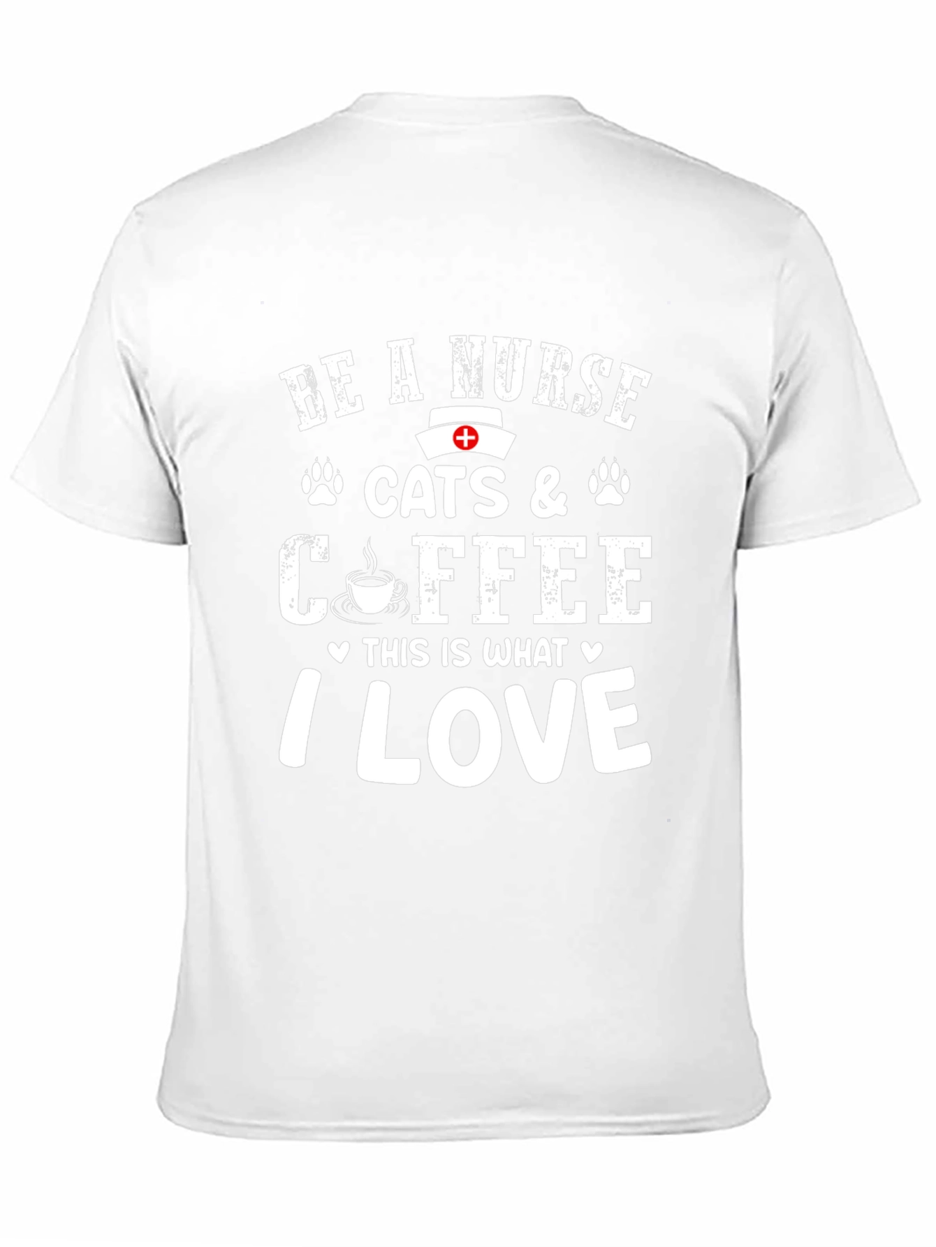 Nurse Cats & Coffee T-Shirt - I Love