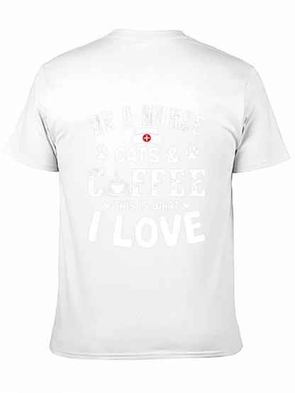 Nurse Cats & Coffee T-Shirt - I Love