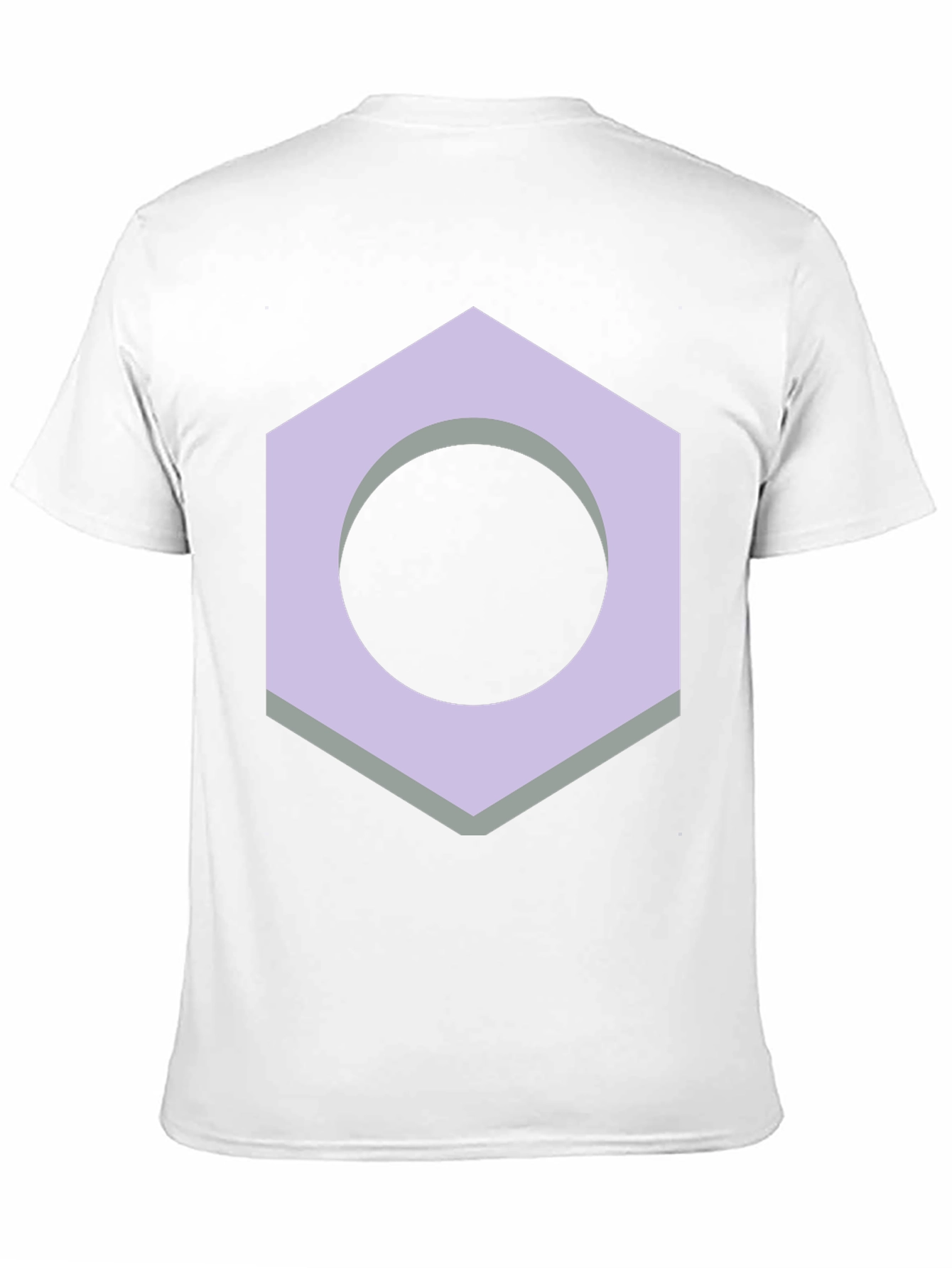 Geometric Hex Nut Graphic Tee - Casual Black T-Shirt