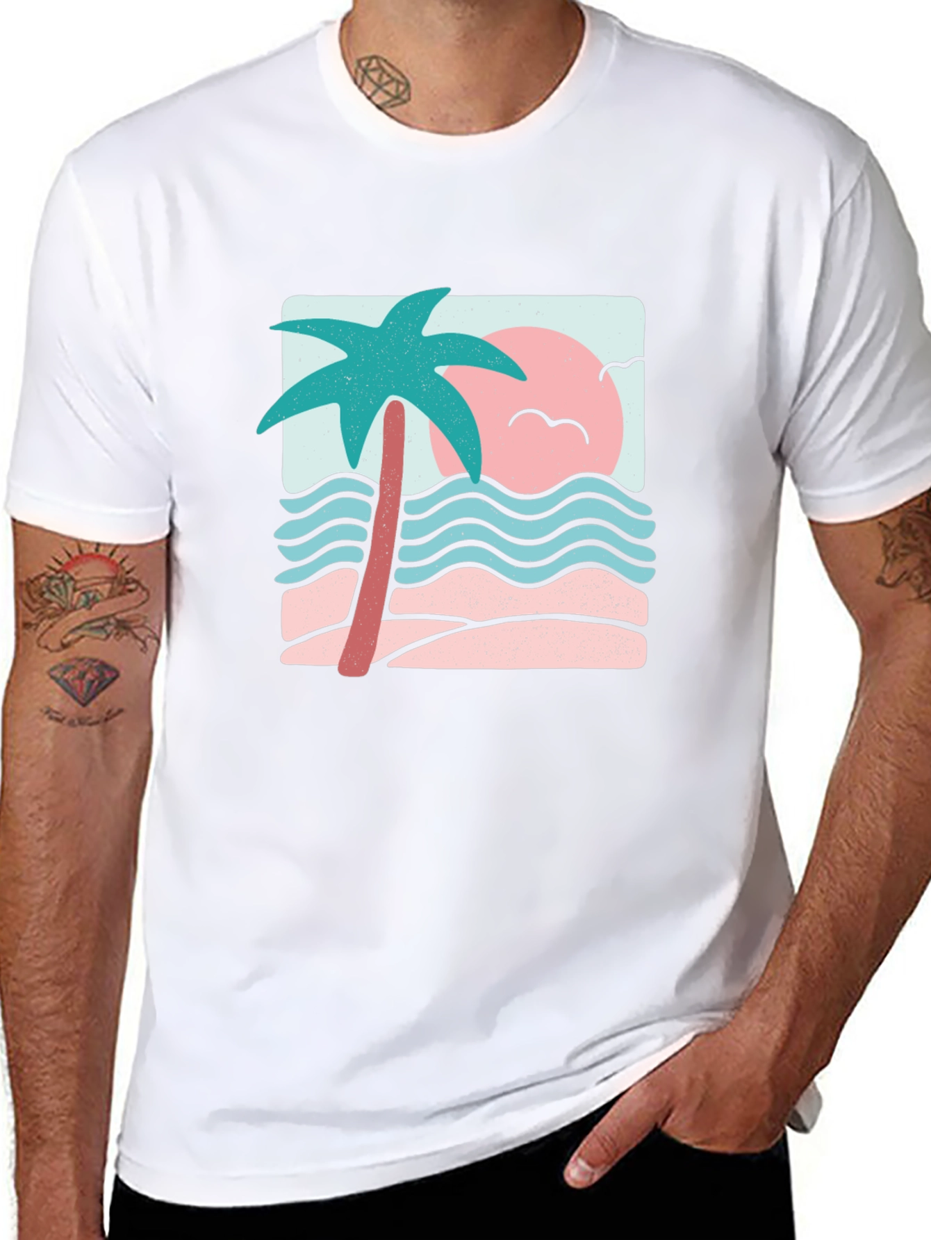 Retro Palm Tree Graphic Tee