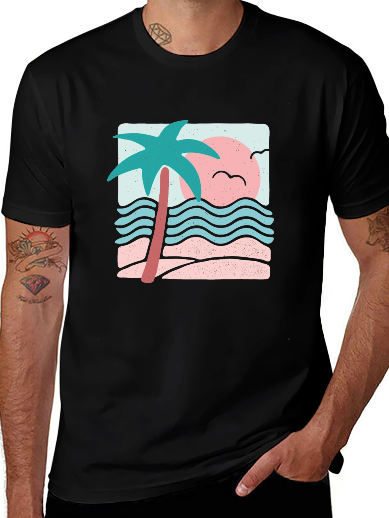 Retro Palm Tree Graphic Tee