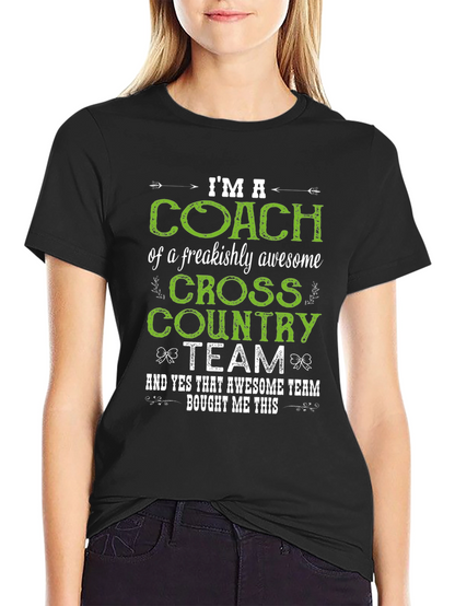 Cross Country Coach T-Shirt - Awesome Team Gift!