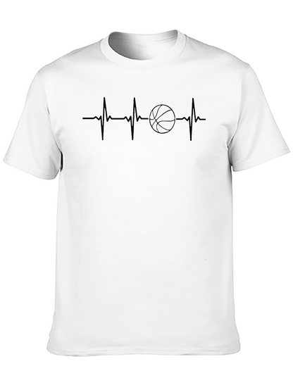 Basketball Heartbeat Graphic Tee - Passionate Fan Apparel