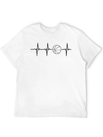 Basketball Heartbeat Graphic Tee - Passionate Fan Apparel