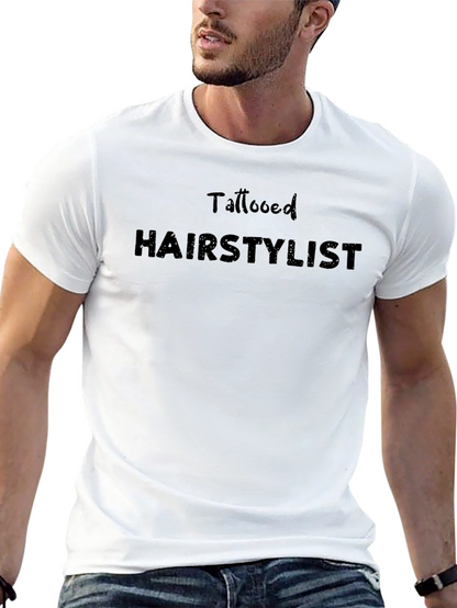 Tattooed Hairstylist Black Graphic Tee