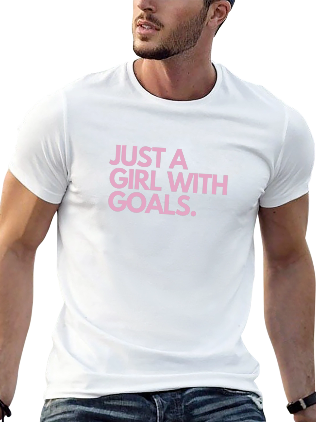 Just A Girl With Goals Black T-Shirt