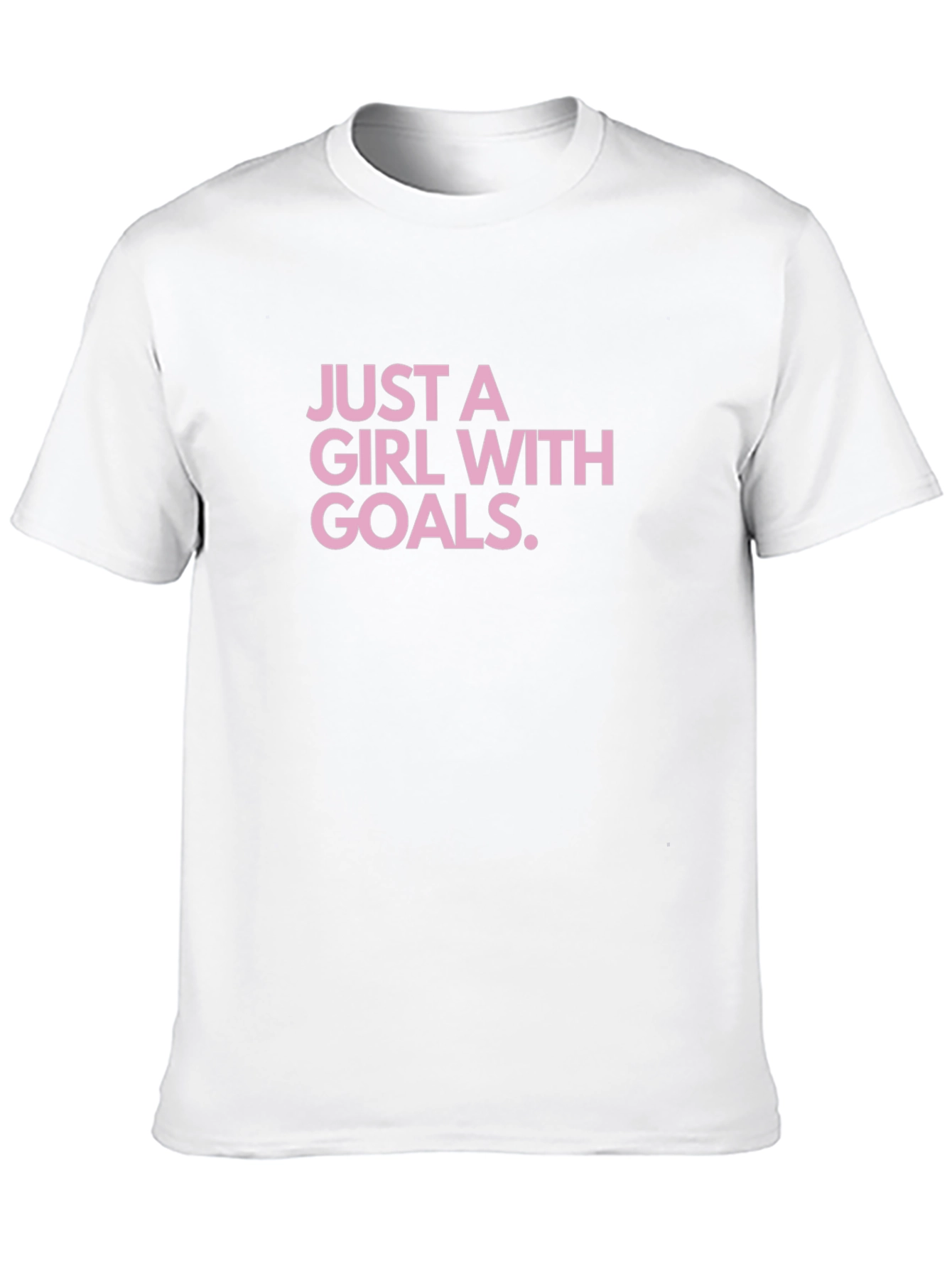 Just A Girl With Goals Black T-Shirt