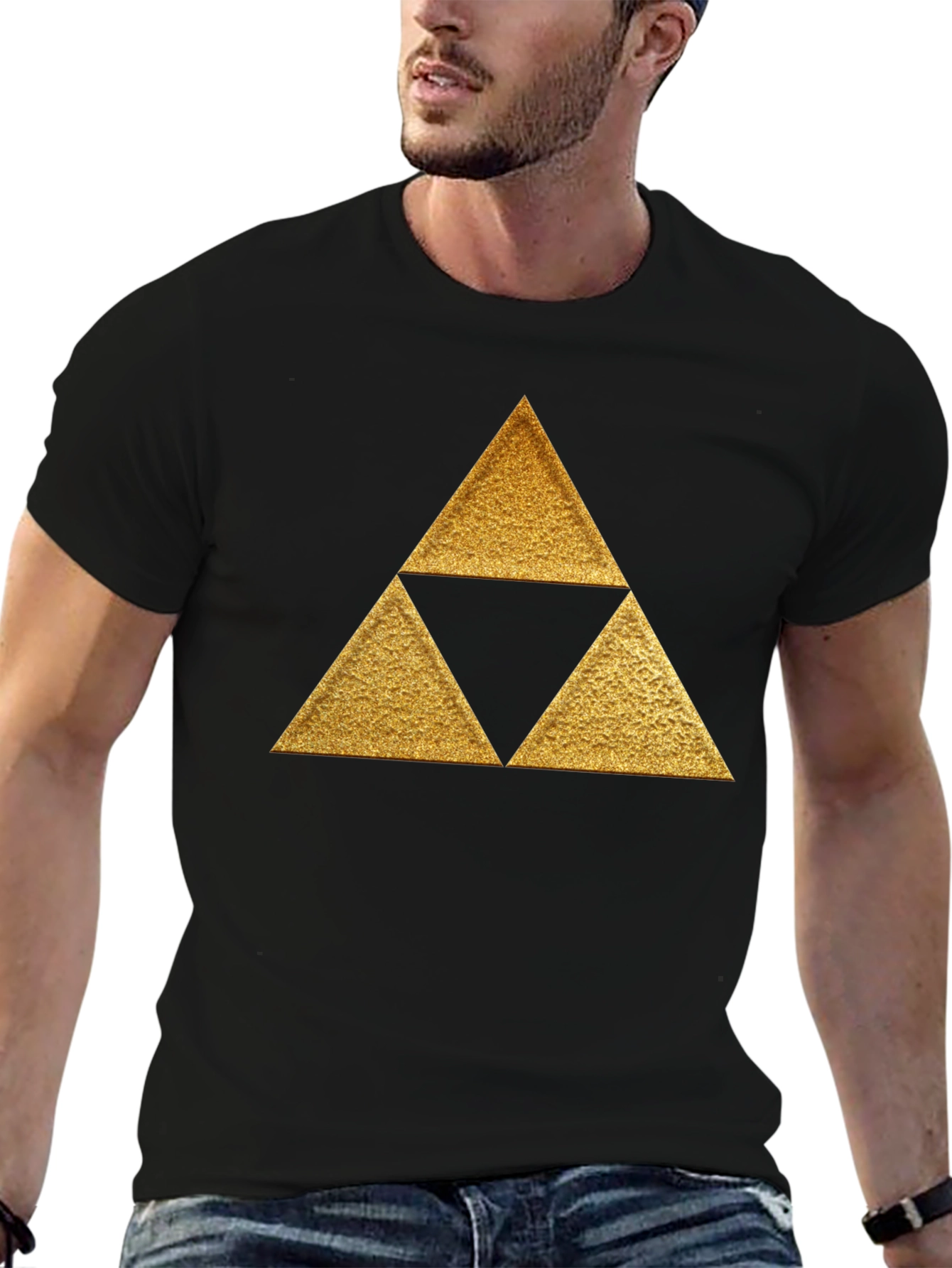 Triforce Legend Graphic Black T-Shirt