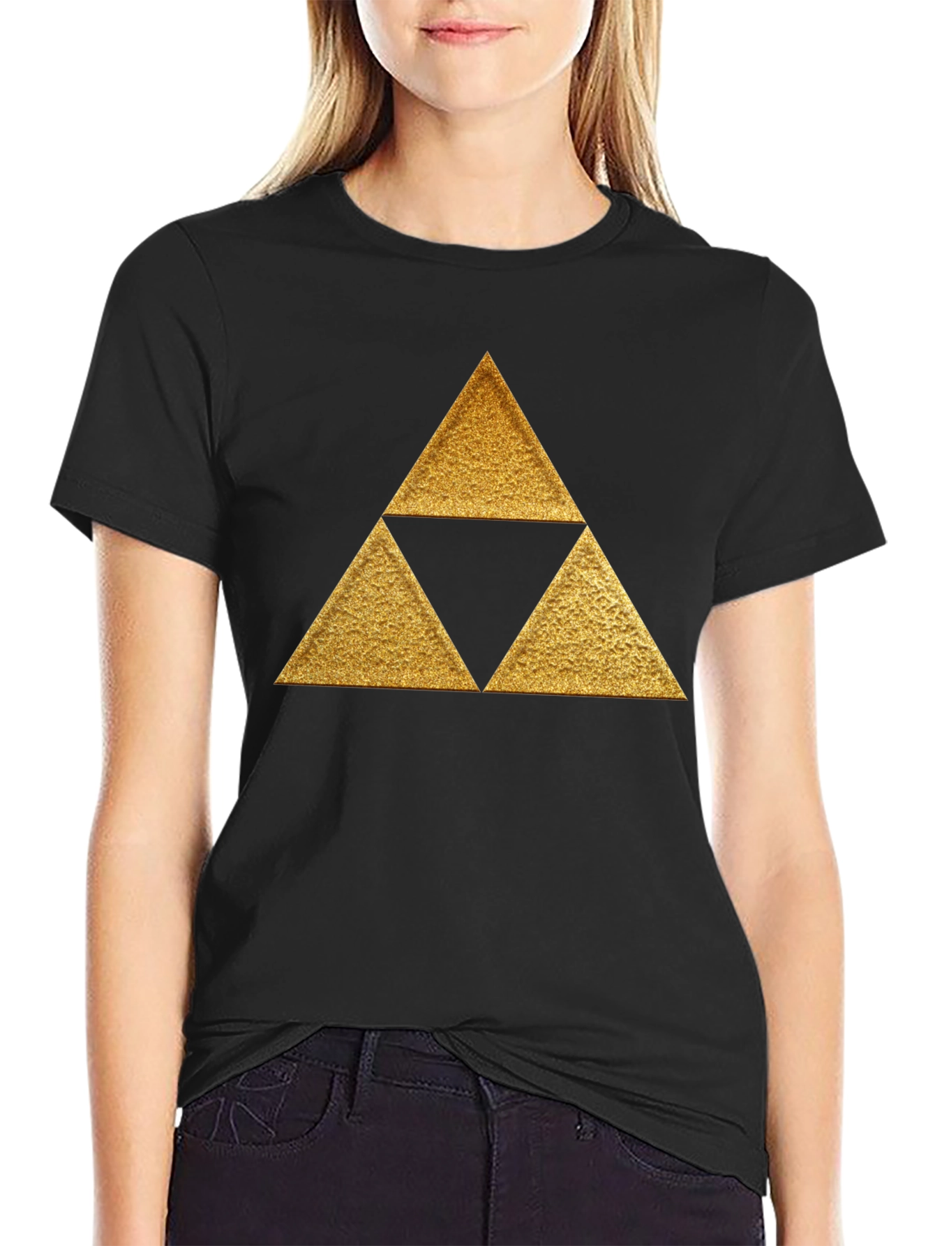 Triforce Legend Graphic Black T-Shirt