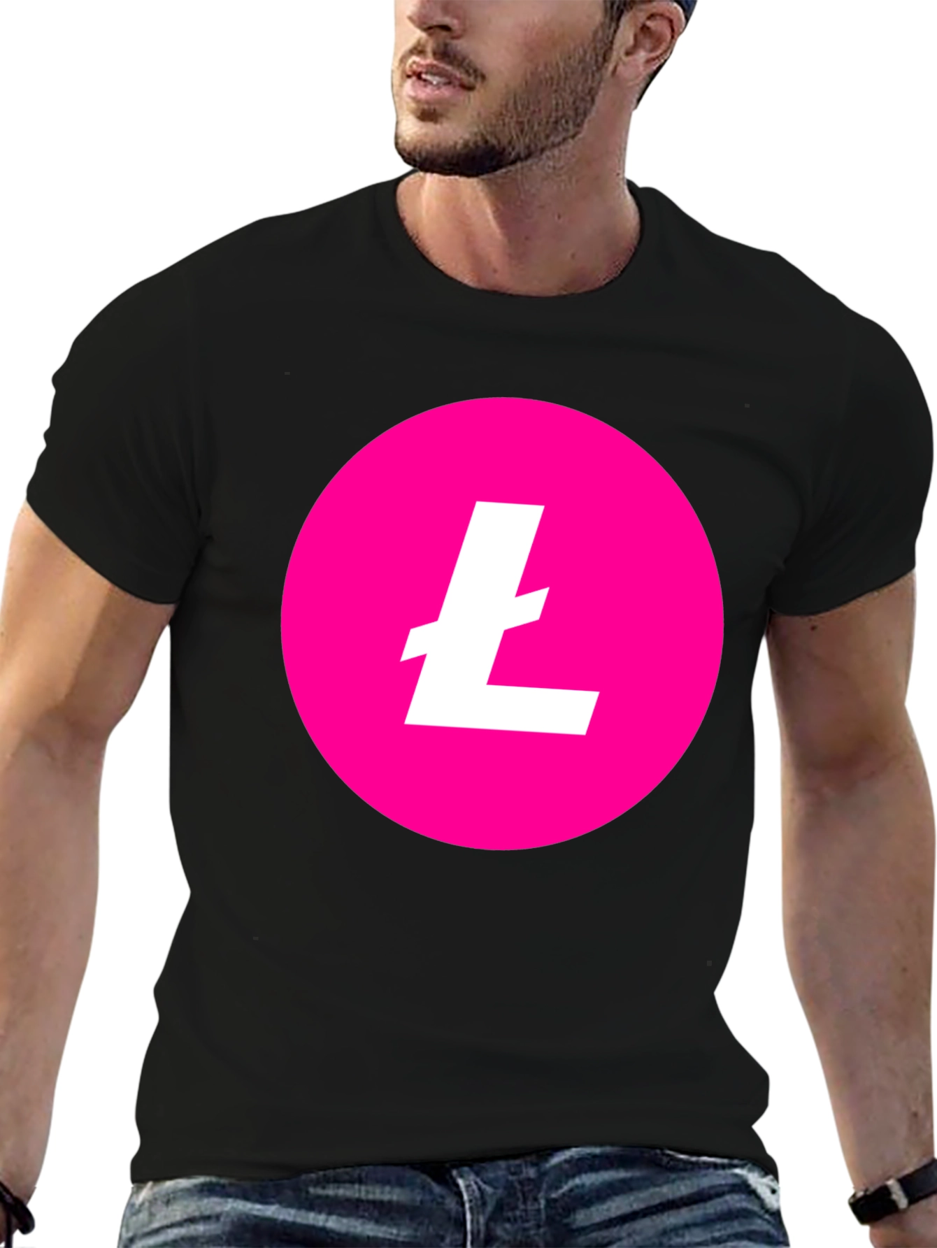Litecoin Crypto T-Shirt - Pink & Black