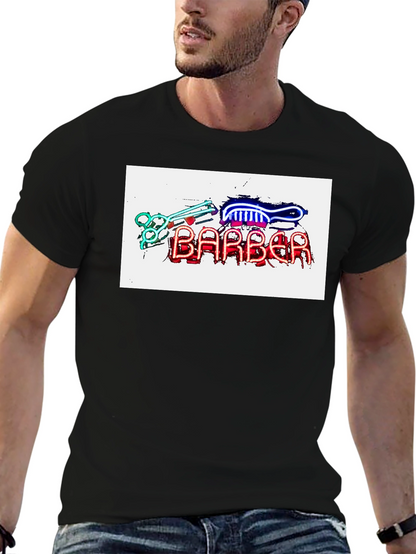 Barber Neon Sign T-Shirt