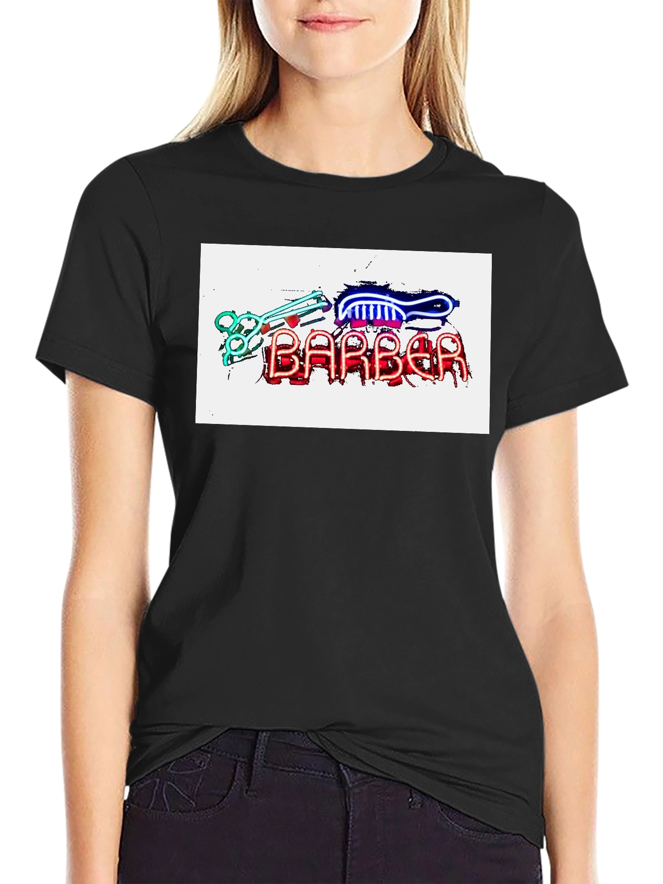 Barber Neon Sign T-Shirt