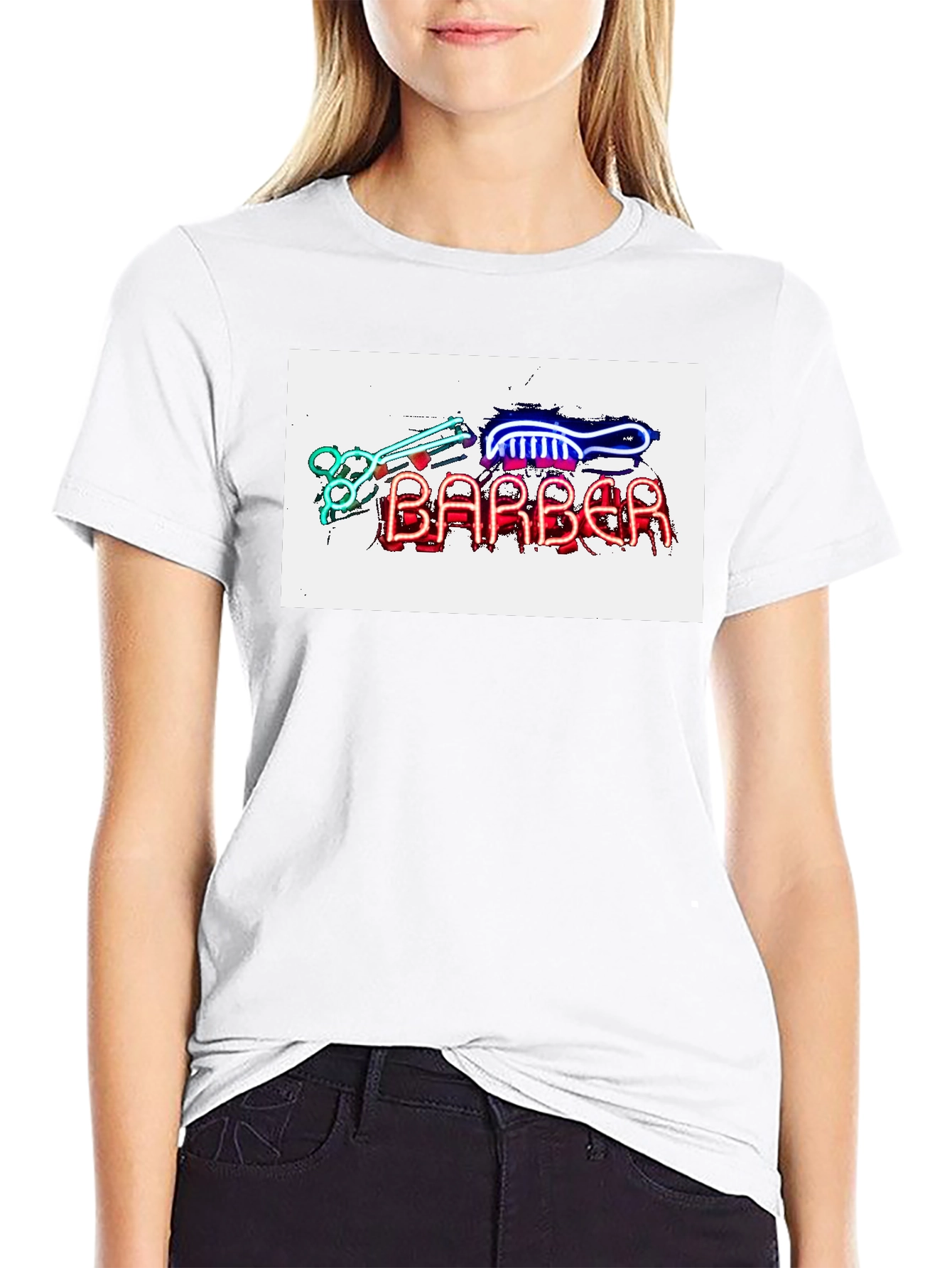 Barber Neon Sign T-Shirt